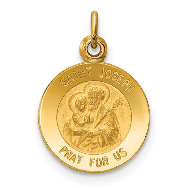 14K Yellow Gold Saint Joseph Medal Charm