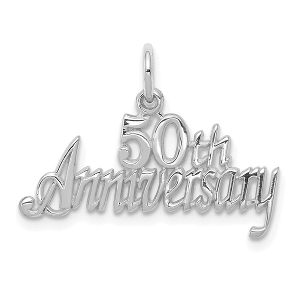 10k White Gold 50th Anniversary Charm