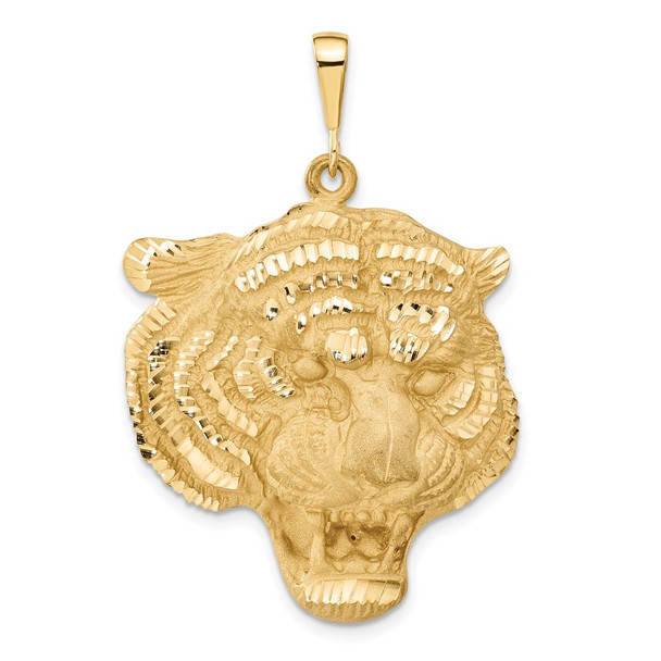 10K Yellow Gold Tigers Head Pendant