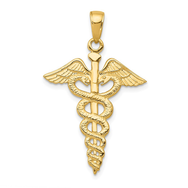 10K Yellow Gold Caduceus Pendant 10C2261