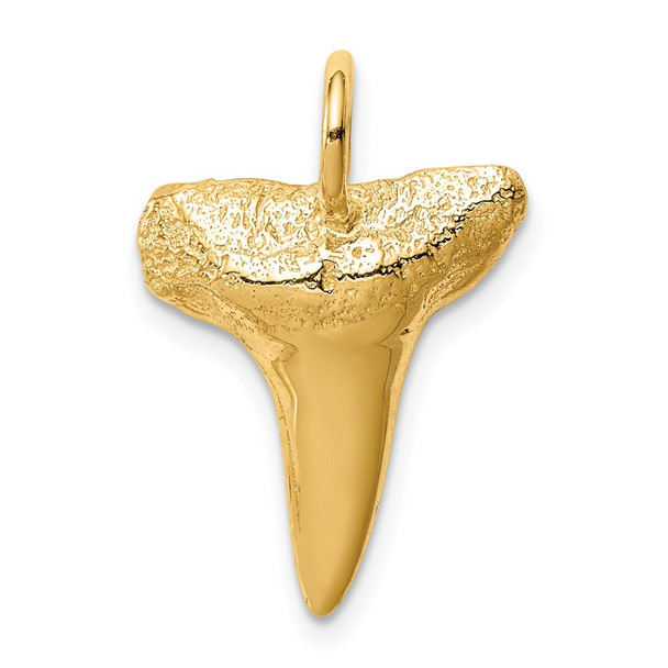 10K Yellow Gold Shark Tooth Pendant