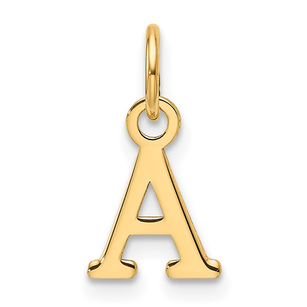 14K Yellow Gold Cutout Letter A Initial Pendant