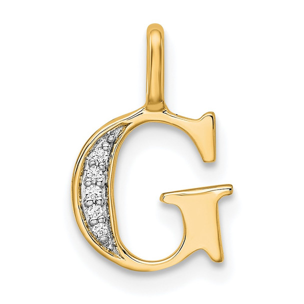 10K Yellow Gold Diamond Letter G Initial Pendant PM8365G-003-1YA