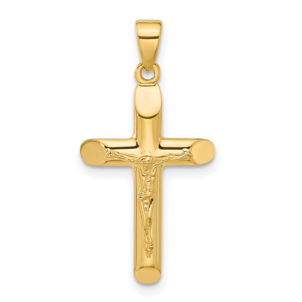 14K Yellow Gold Polished Crucifix Pendant