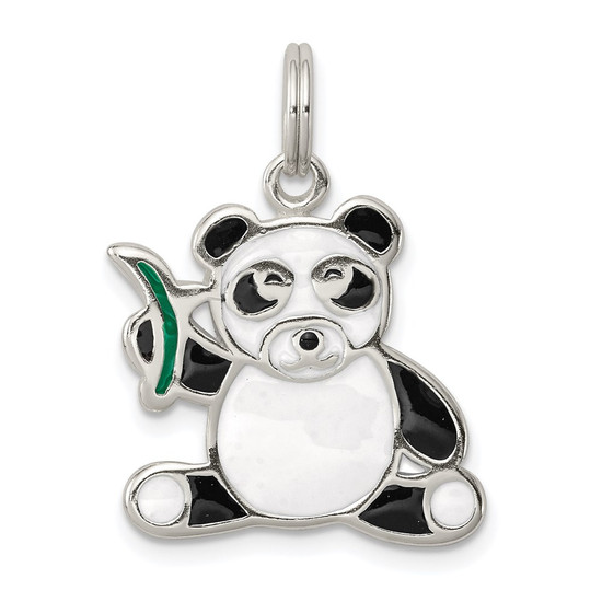 Sterling Silver Enameled Panda Bear Charm - Wellness Marketer Jewelry