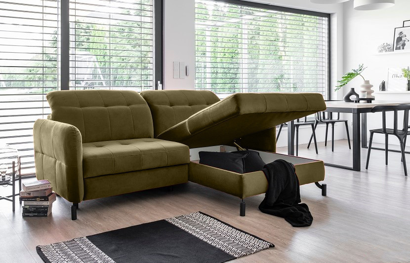 London Two Corner Sofa Bed With Storage P06