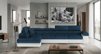 Glasgow Long Corner Sofa Bed with Storage K09/S17
