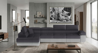 Glasgow Long Corner Sofa Bed with Storage M97/M84