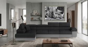 Glasgow Long Corner Sofa Bed with Storage i96/S29
