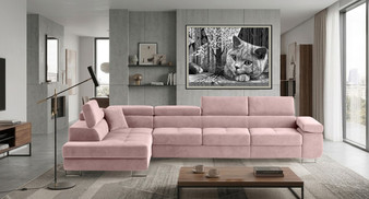 Glasgow Long Corner Sofa Bed with Storage SR61