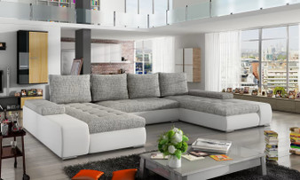 Leeds U shaped sofa bed with storage B01/S17