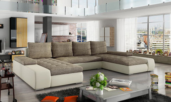 Leeds U shaped sofa bed with storage S33/B03