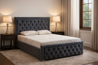 Makenna Luxe Upholstered Bed with Mattress