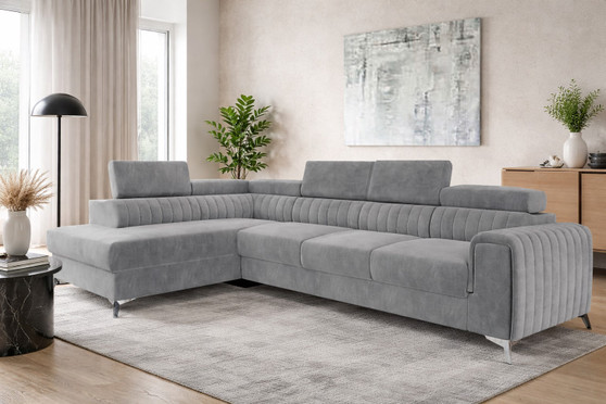 Leicester Long Corner Sofa bed with Storage M84