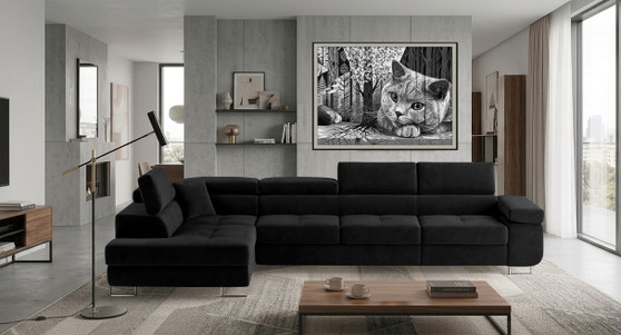 Glasgow Long Corner Sofa Bed with Storage MV99