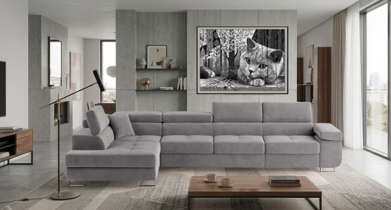 Glasgow Long Corner Sofa Bed with Storage M84