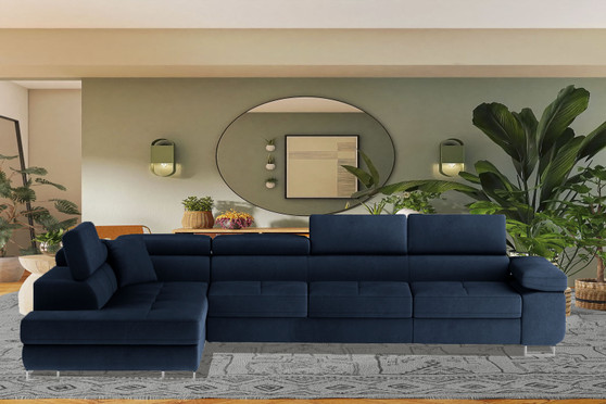 Glasgow Long Corner Sofa Bed with Storage M77