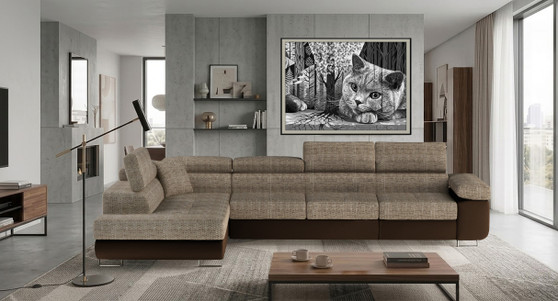 Glasgow Long Corner Sofa Bed with Storage B03/S66
