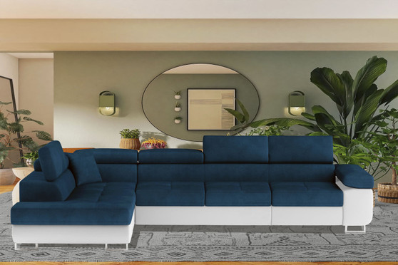 Glasgow Long Corner Sofa Bed with Storage K09/S17