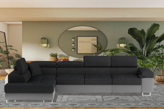 Glasgow Long Corner Sofa Bed with Storage i96/S29