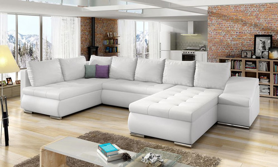 Manchester U shaped sofa bed with storage S17