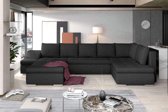 Manchester U shaped sofa bed with storage I96