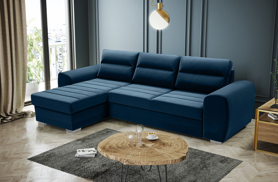 Devon Corner Sofa Bed with Storage VL/DB