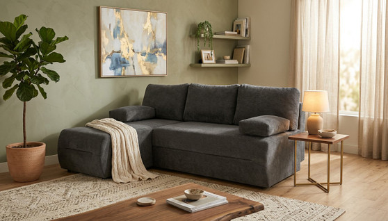Laverton Corner Sofa Bed with Storage LM75