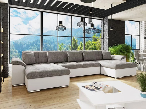 Ex Display U Shape Halifax Corner Sofa bed with Storage (319x150cm)
