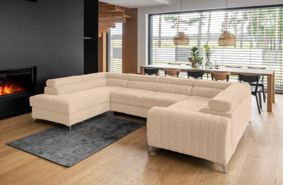 Leicester U Shaped Sofa bed with Storage M04