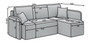 CloudEase Corner Sofa Bed with Storage SL18