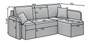 CloudEase Corner Sofa Bed with Storage L35