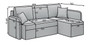 CloudEase Corner Sofa Bed with Storage SL06