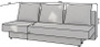 RelaxRight Sleeper Couch with Storage S14
