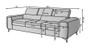 Leicester Sofa Bed & Pouf Set N03