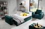 Brighton Sofa bed + Armchair & Pouf Set M09