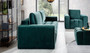 Brighton Sofa bed + Armchair & Pouf Set M09