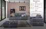 Brighton Sofa bed + Armchair & Pouf Set M37