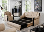 Lancaster Sofa Bed with Storage Full Set TX23 Eco Leather
