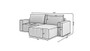 CloudComfort Corner Sofa Bed with Storage D21 (Right Corner Only)