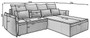 Gatwick Corner Sofa Bed with Storage N03
