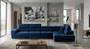 Glasgow Long Corner Sofa Bed with Storage M77