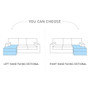 Ex Display Dover Corner Sofa bed with Storage S21/S11 (285x160m)