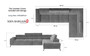 Leicester Long Corner Sofa bed with Storage M75