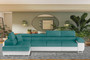Glasgow Long Corner Sofa Bed with Storage O83/S17