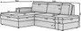 Julian Corner Sofa Bed with Storage M09