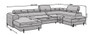 Momentum U Shaped Sofa bed with Storage RY01
