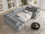 Ethan U Shaped Sofa bed with Storage RY03