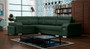 Aldershot Corner Sofa Bed with Storage & Pouf MA37