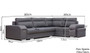 Aldershot Corner Sofa Bed with Storage & Pouf M77